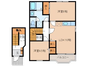 アルモニーT　Ｂ棟の物件間取画像